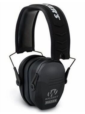 WALKER’S Razor Slim Passive Ear Muffs Black Noise Reduction
